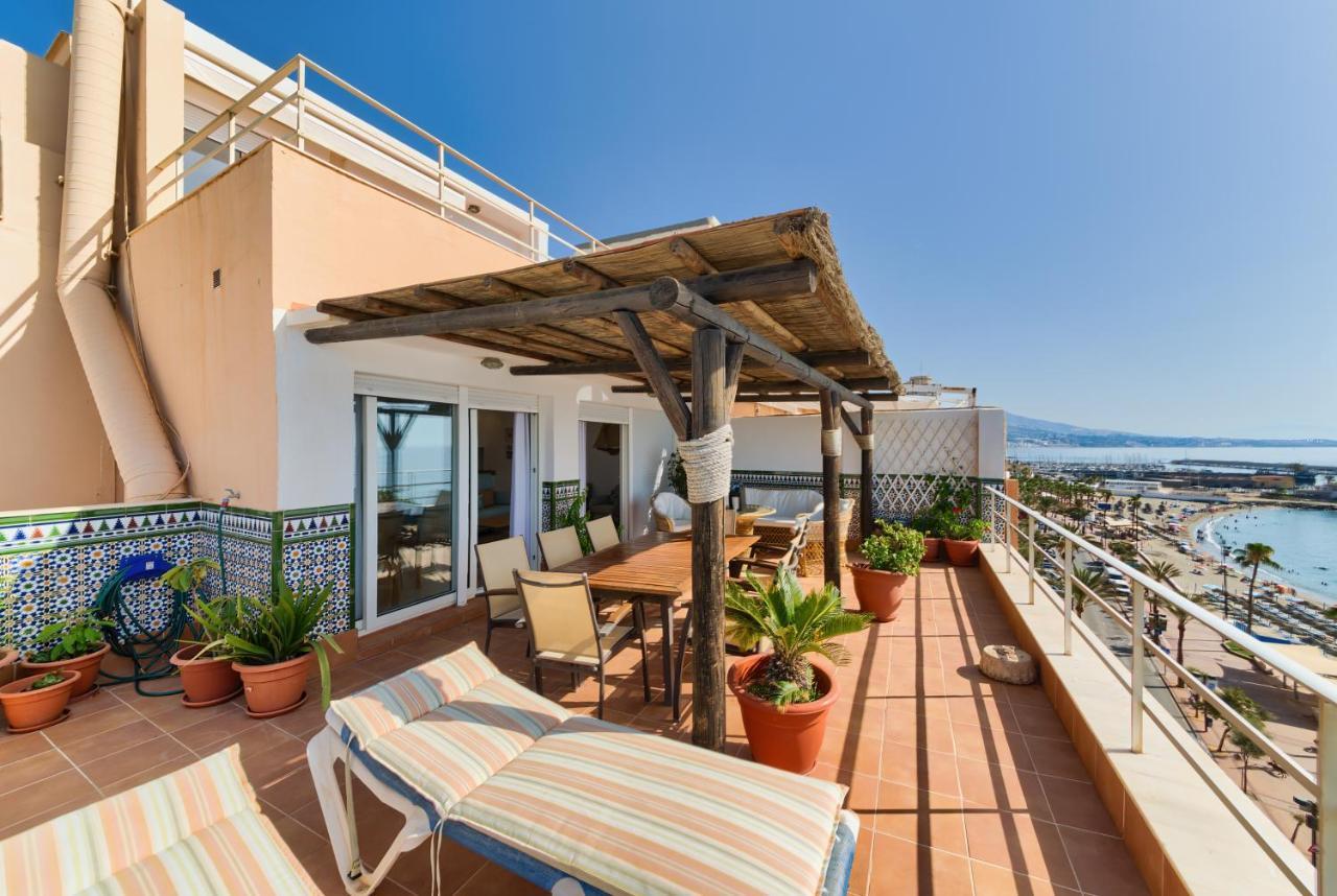 Holidays2Fuengirola Duplex With Stunning Sea View, Terraces,1St Line Beside Port Exterior foto